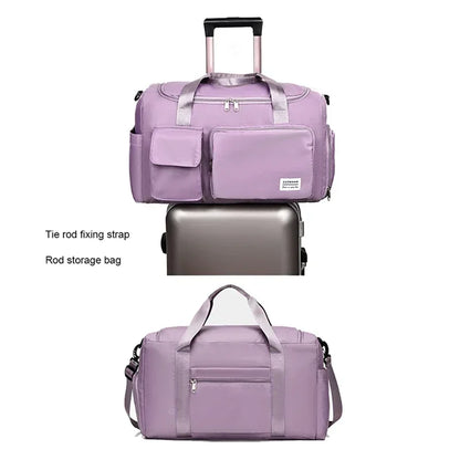Large Capacity Weekender Duffle Bag with Shoe Compartment