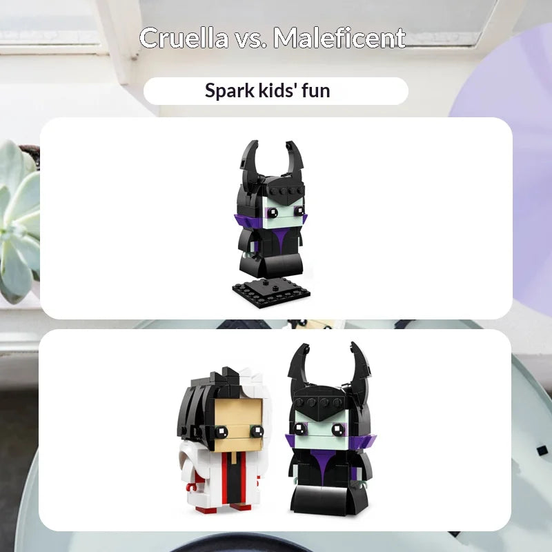 LEGO BrickHeadz 40620 Cruella & Maleficent – Disney Villains Building Set