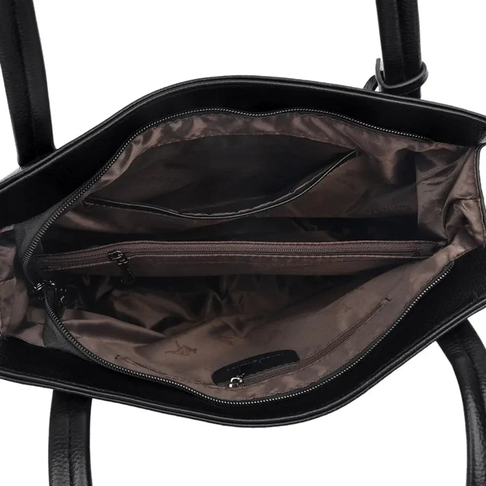 Leather Tote Shoulder Bag for Women – Large Crossbody Handbag