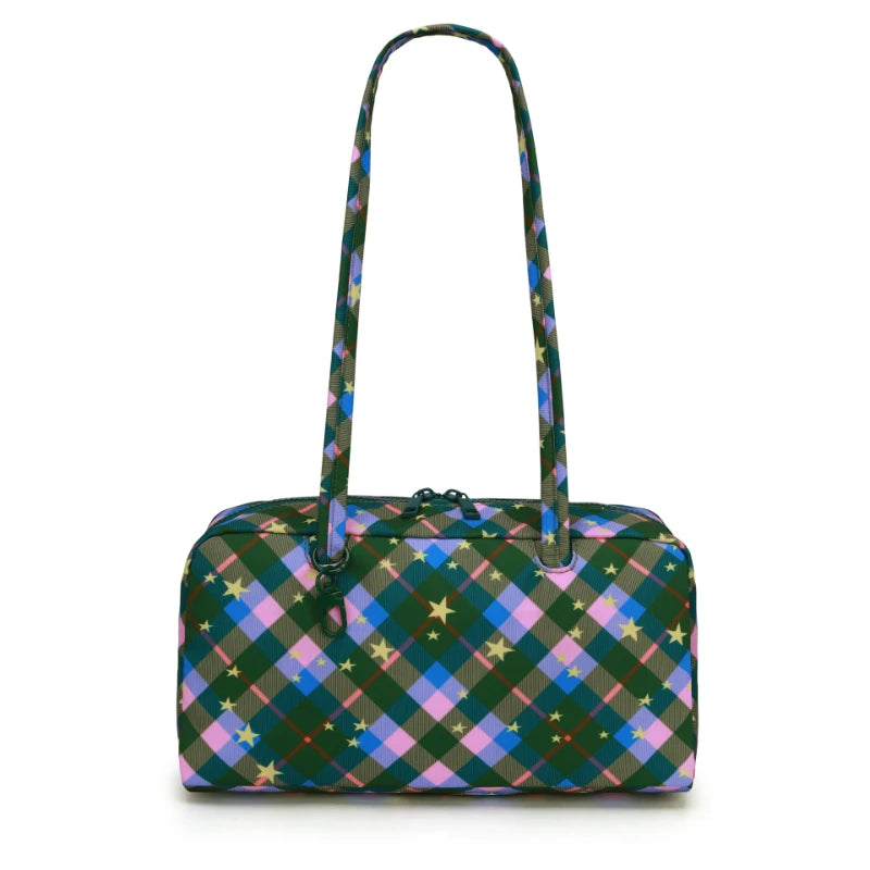 Nylon Shoulder Bag – Polka Dot & Leopard Print Tote for Women