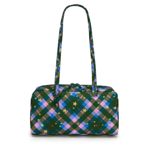 Nylon Shoulder Bag – Polka Dot & Leopard Print Tote for Women