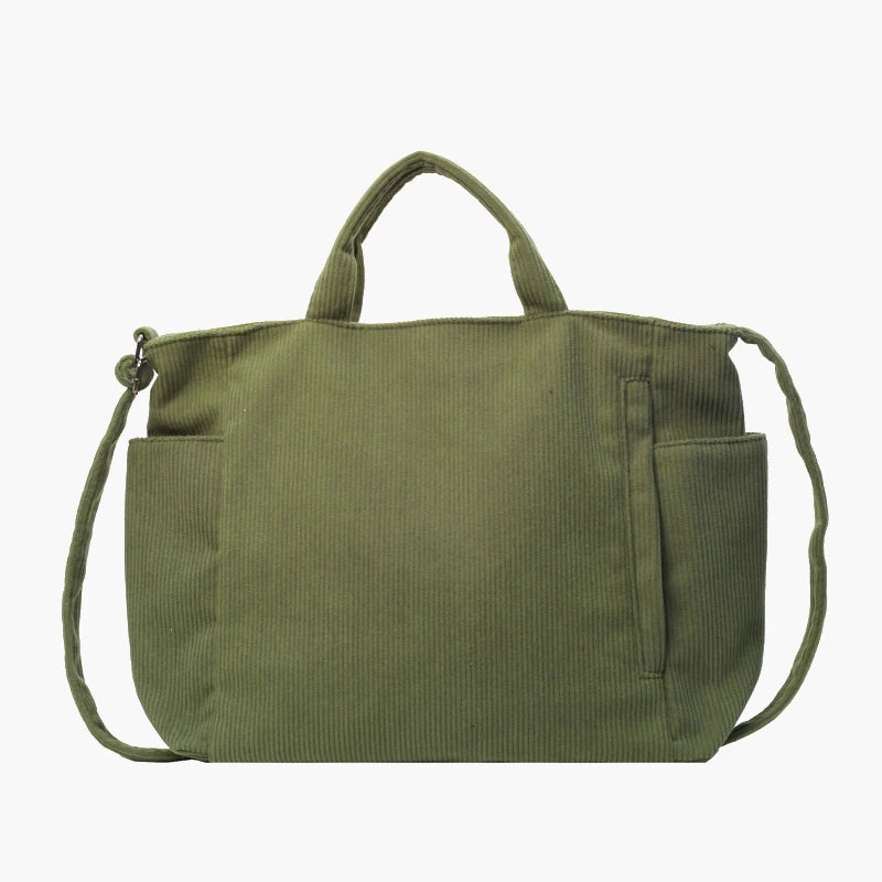 Corduroy Tote Bag for Women – Large Capacity Shoulder & Crossbody