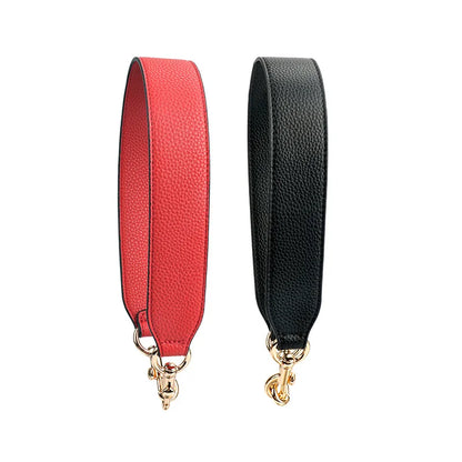 Leather Bag Wrist Strap with Metal Hardware