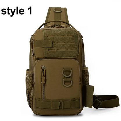 Tactical Fishing Sling Bag – Chest Pack with Rod Holder
