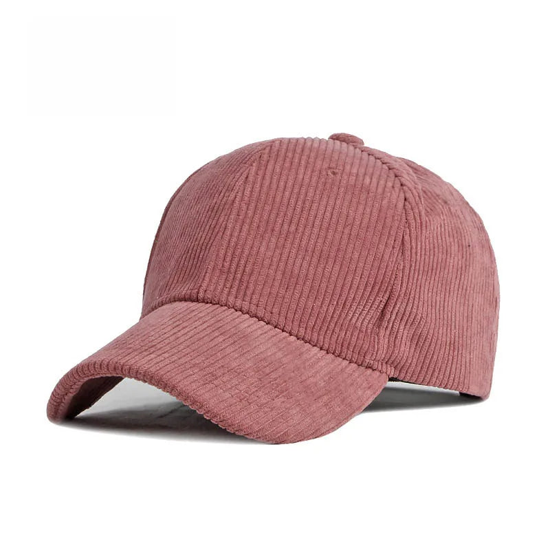 Corduroy Baseball Cap – Unisex Retro Snapback Hat