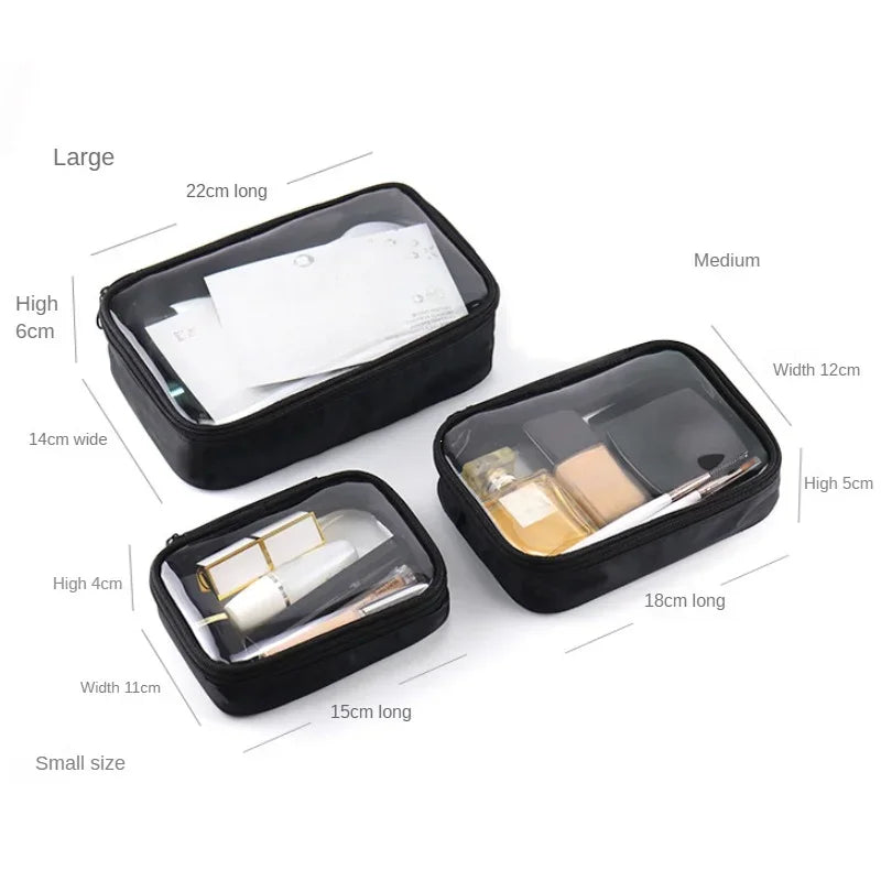 Clear Makeup Bag – Waterproof Travel Cosmetic Pouch for Women & Men