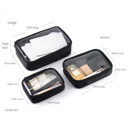 Clear Makeup Bag – Waterproof Travel Cosmetic Pouch for Women & Men