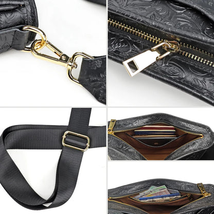Handmade Genuine Leather Crossbody Messenger Bag for Men