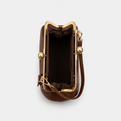 Kisslock Shell Clutch – Luxury Retro Frame Shoulder Bag for Women