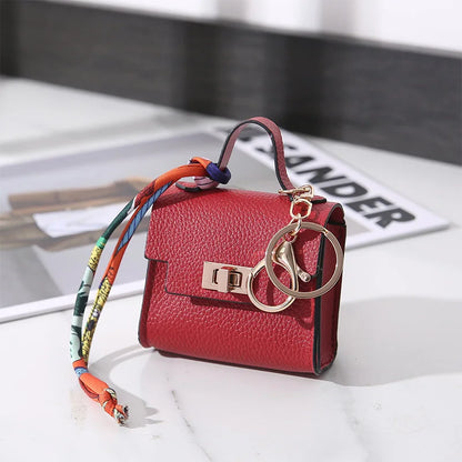 Mini Coin Purse Keychain – Luxury Leather Bag Charm Wallet