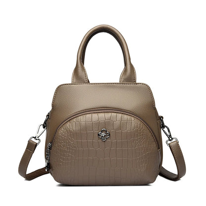 PU Leather Top Handle Handbag – Women's Large Crossbody Shoulder Bag