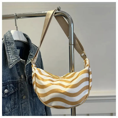 Japanese Style Floral Nylon Crossbody Bag – Crescent Hobo