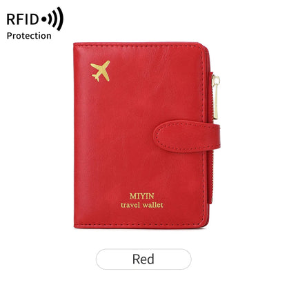 RFID Passport Holder Wallet – Large PU Leather Travel Card Organizer