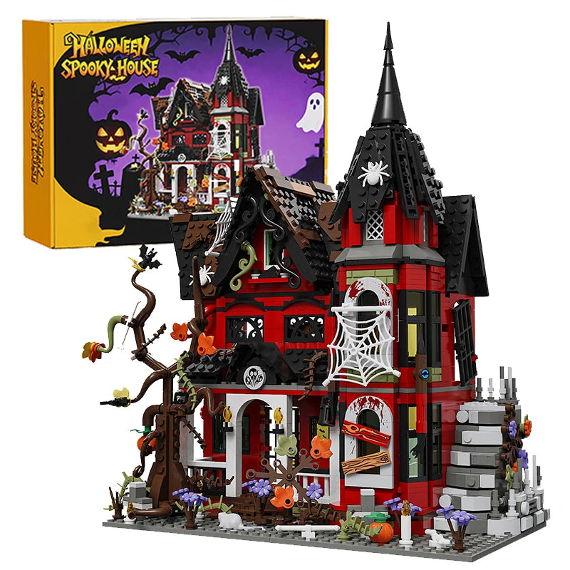 Halloween Spooky House Building Blocks Set – 1249pcs MOC Haunted Mansion