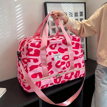 Animal Print Women's Duffle Bag – Large Nylon Gym & Travel Weekender