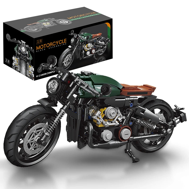 MOC Sportster Chopper Motorcycle Building Blocks Set – 1:8 Scale