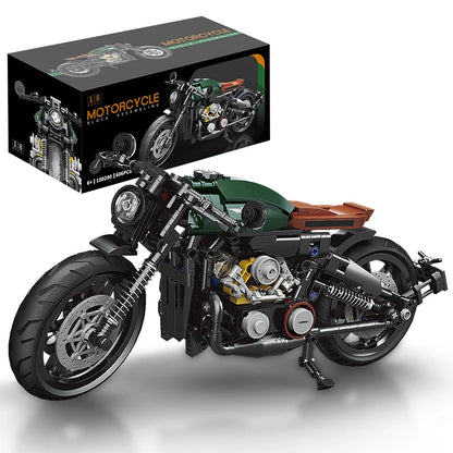 1:8 Scale Motorcycle Building Blocks Set – 1002-Piece Technical Racer Model