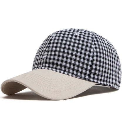 Plaid Baseball Cap – Soft Top Vintage Unisex Sun Hat