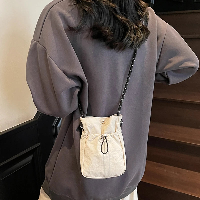 Women's Drawstring Mini Crossbody Shoulder Bag