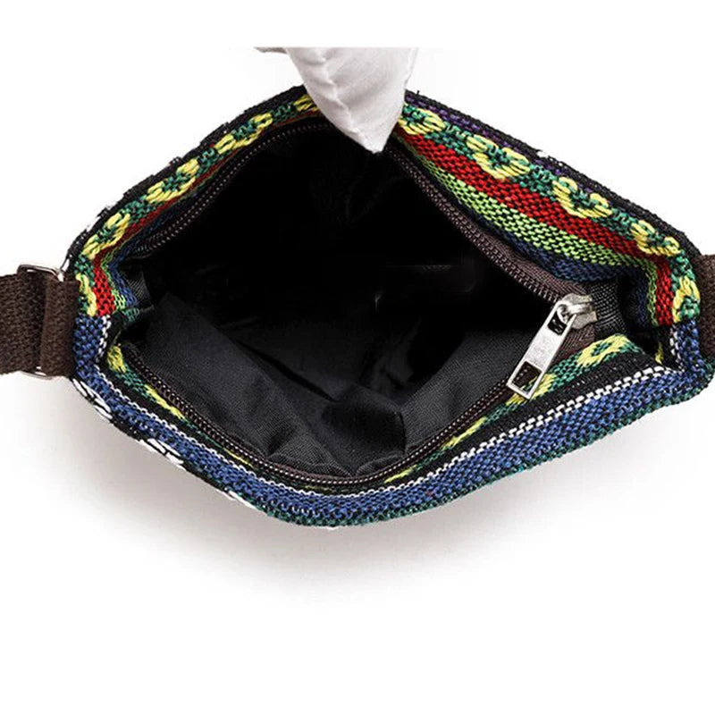 Embroidered Crossbody Bag – Boho Ethnic Phone Purse for Women