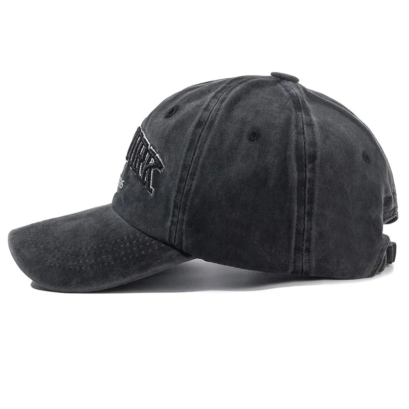 Washed Cotton Dad Hat – Snapback Baseball Cap with Sun Protection