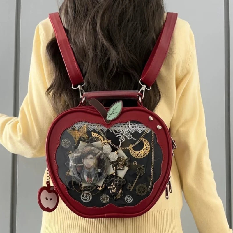 Apple Shape Ita Bag – Cute Y2K Crossbody Handbag for Girls