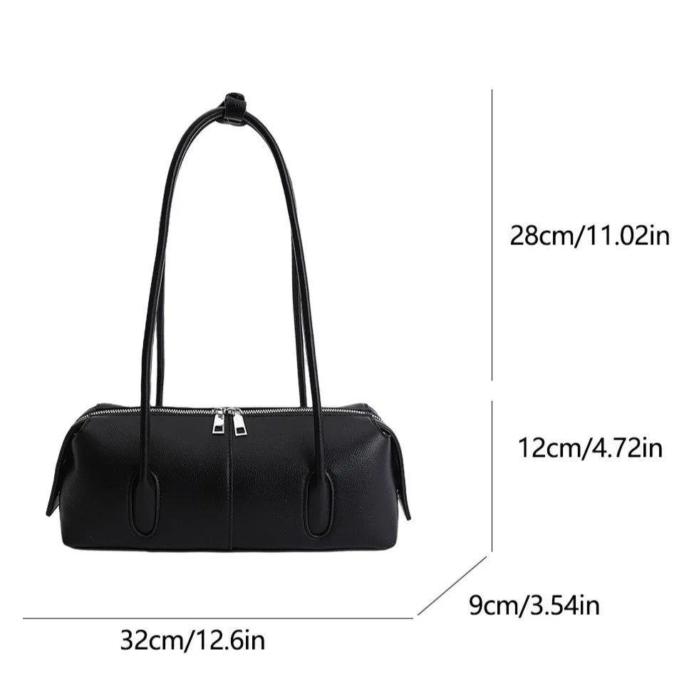 Women's Retro PU Leather Shoulder Bag – Underarm Satchel