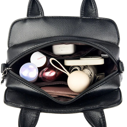 PU Leather Top Handle Handbag – Women's Large Crossbody Shoulder Bag