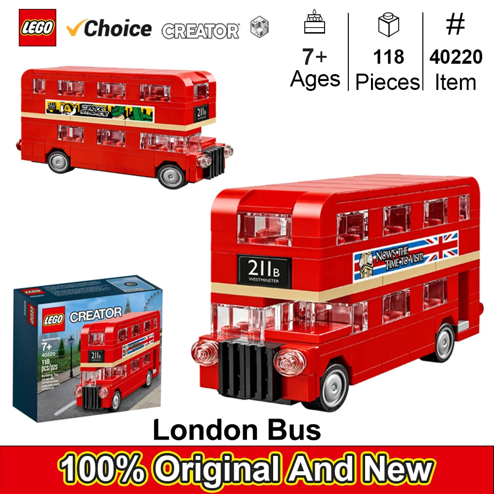 LEGO Creator Double-Decker London Bus Set 40220 – 118 Pieces