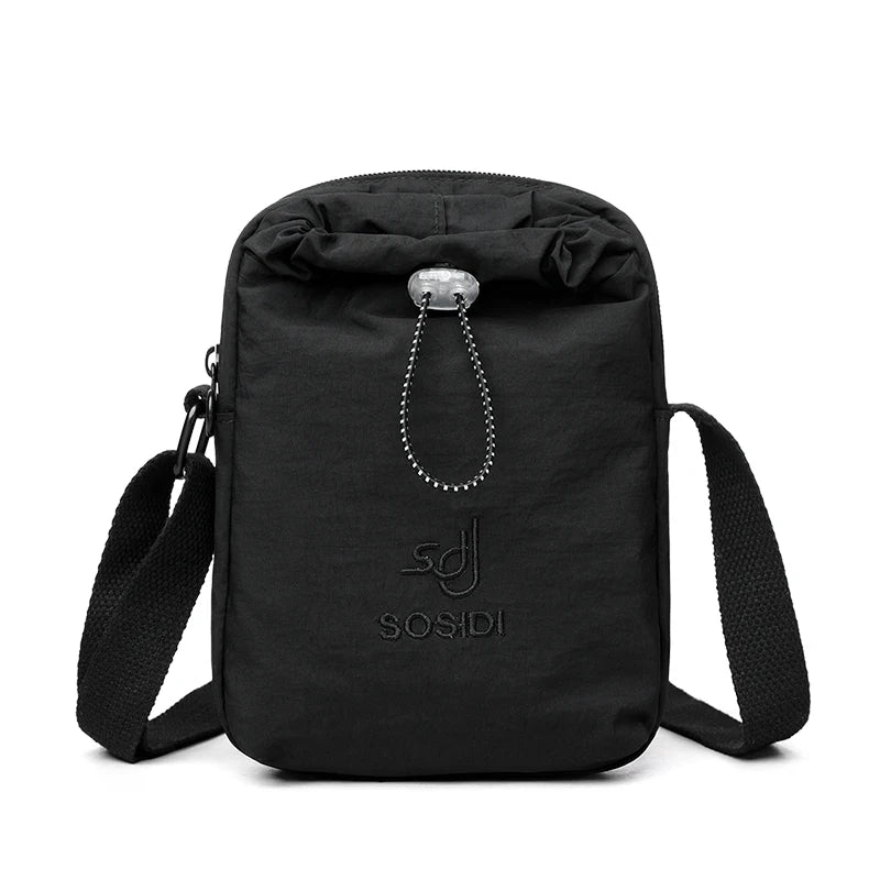 Mini Waterproof Nylon Crossbody Bag – Phone & Water Bottle Shoulder Bag
