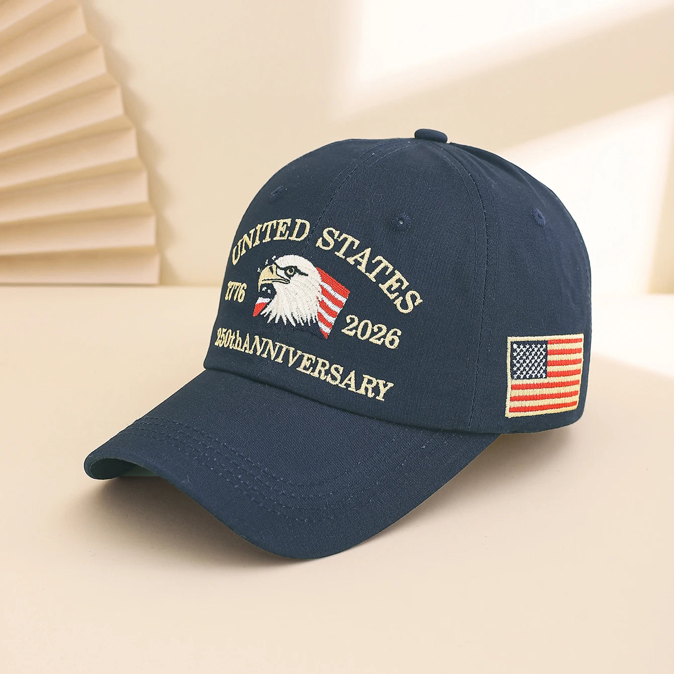 USA 250th Anniversary Baseball Cap – Eagle & Flag Embroidered Hat