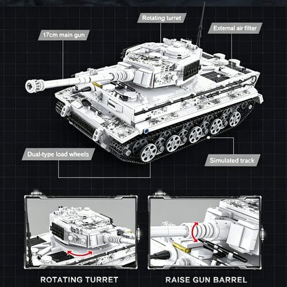 Tiger I Heavy Tank Building Set – WWII Military Brick Model