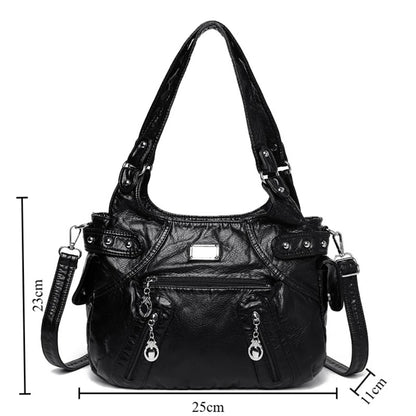 Hobo Bag for Women – Washed Soft PU Leather Shoulder Tote