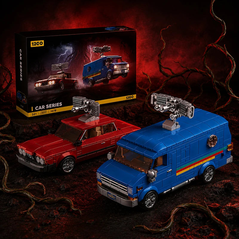 MOC 80s Retro Van & Car Building Blocks Set 2-in-1