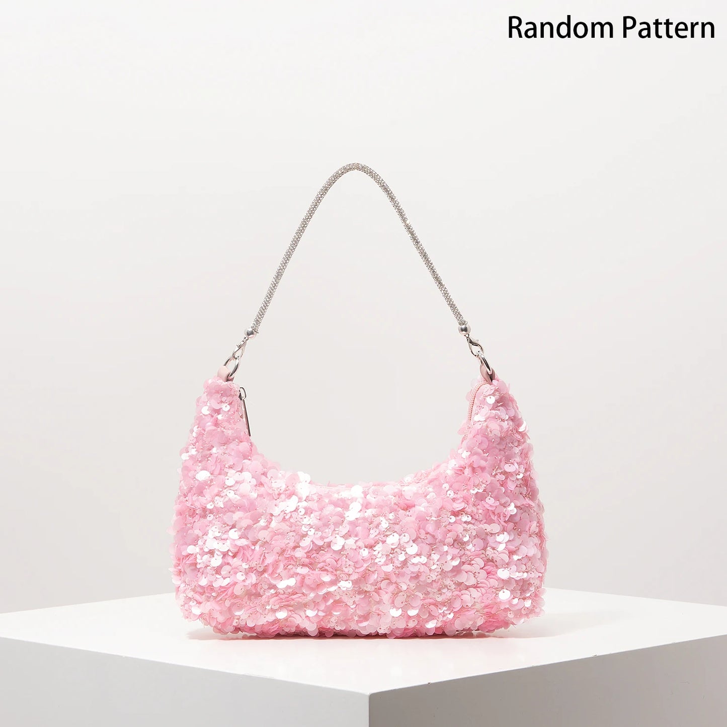 Sequin Shoulder Bag – Glitter Hobo Purse for Bridal, Prom & Wedding