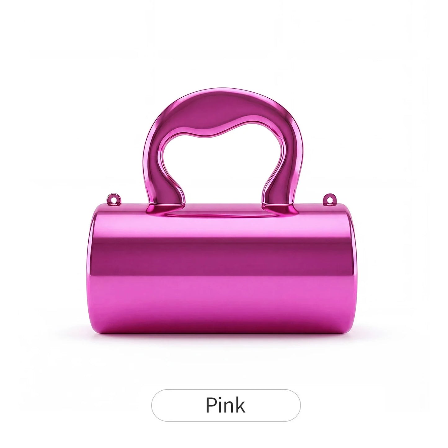 Mini Acrylic Cylinder Clutch Bag for Women – Metallic Evening Purse