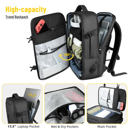 17-Inch Laptop Travel Backpack – Large Capacity Business & Travel Bag