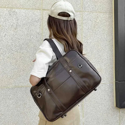 Japanese School Bag PU Leather Tote Handbag Anime Uniform Style