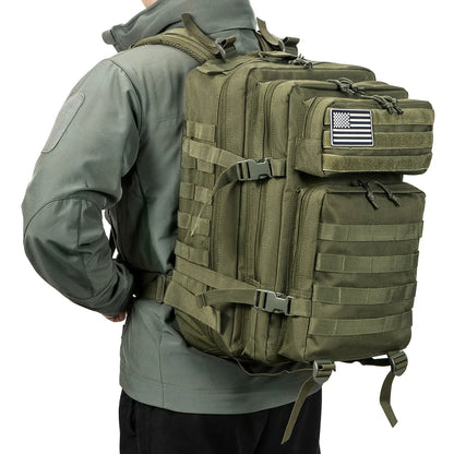 45L Large Tactical Backpack – 3-Day MOLLE Rucksack for Hiking & Camping