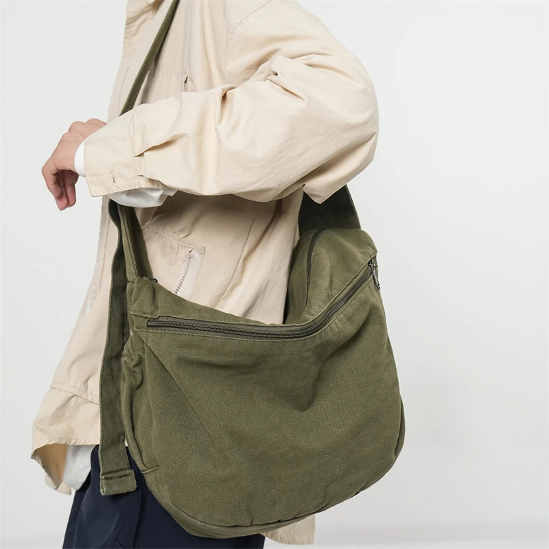 Canvas Shoulder Bag for Women – Casual Crossbody Messenger Bag