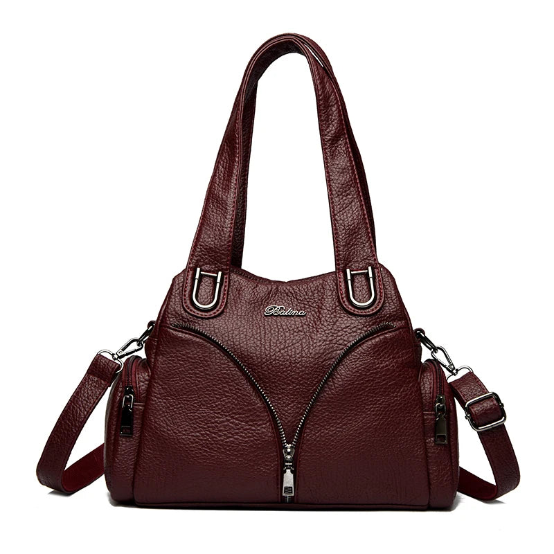 Luxury Leather Shoulder Bag for Women – Designer Crossbody Handbag
