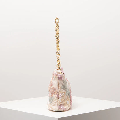 Floral Sequin Embroidery Shoulder Bag – Gala & Prom