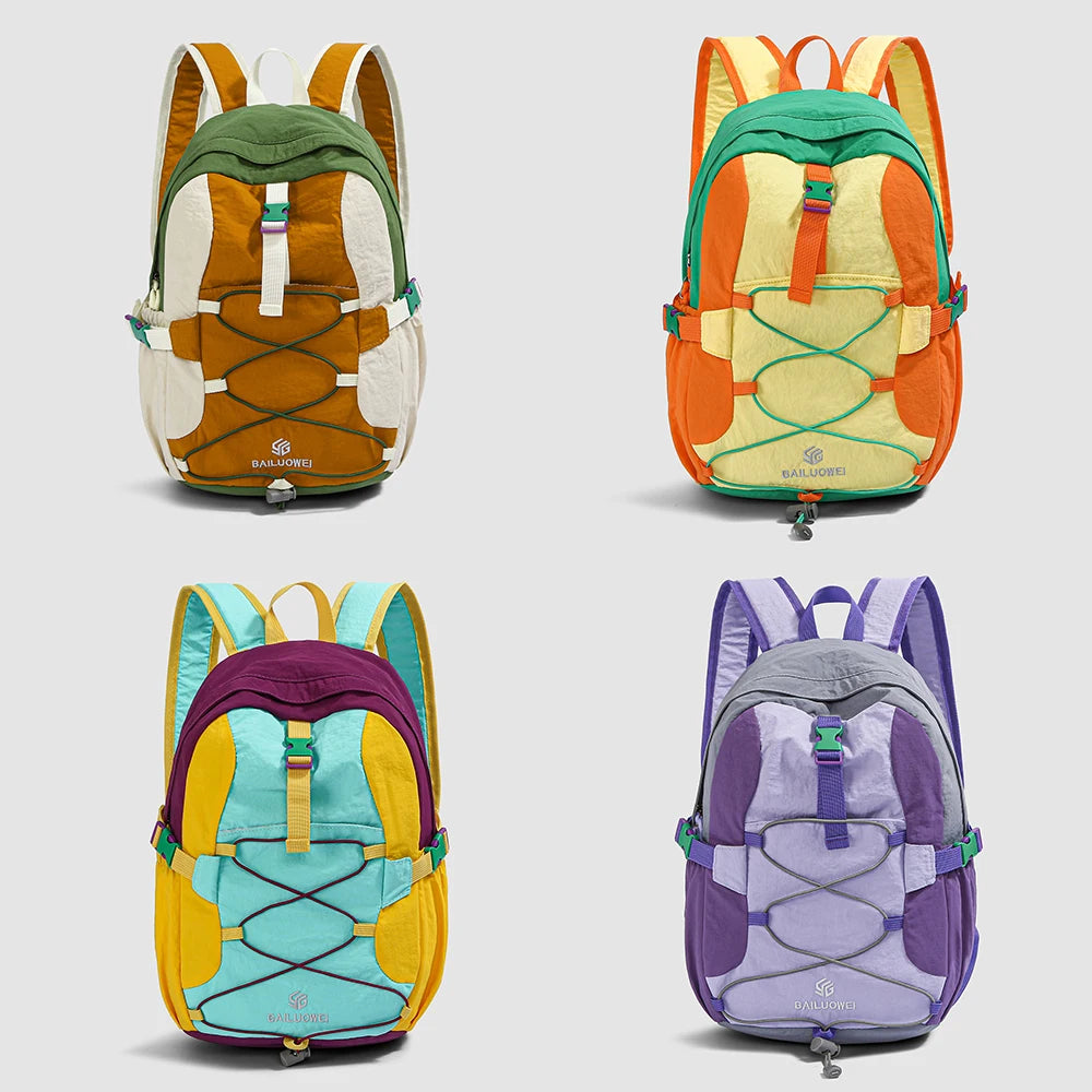 Lightweight Hiking Backpack – Color-Block Outdoor Sports Bag