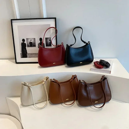 Red Underarm Shoulder Bags Women Texture Leather Crossbody Bag Luxury Designer Wedding Bride