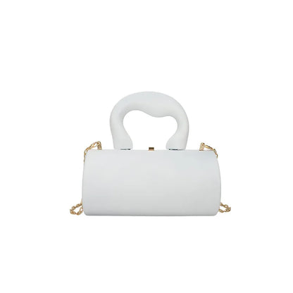 Acrylic Cylinder Clutch Purse – Luxury Evening Bag with Chain Strap