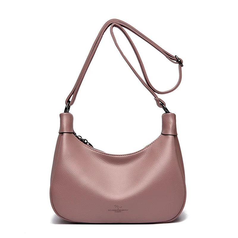 Women's PU Leather Hobo Shoulder Bag – Soft Crossbody Purse