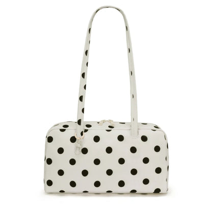 Nylon Shoulder Bag – Polka Dot & Leopard Print Tote for Women