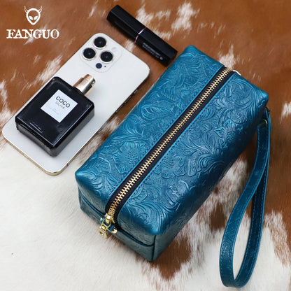 Leather Crossbody Phone Bag for Women – Dual-Use Zipper Purse