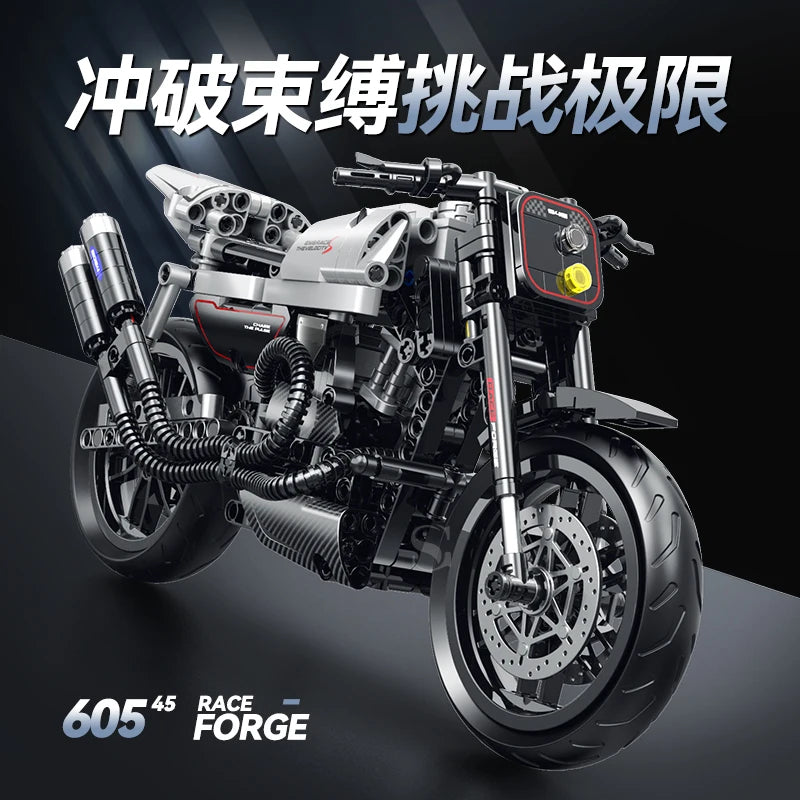 Motorcycle Building Blocks Set – 431pcs Chopper MOC Model Toy