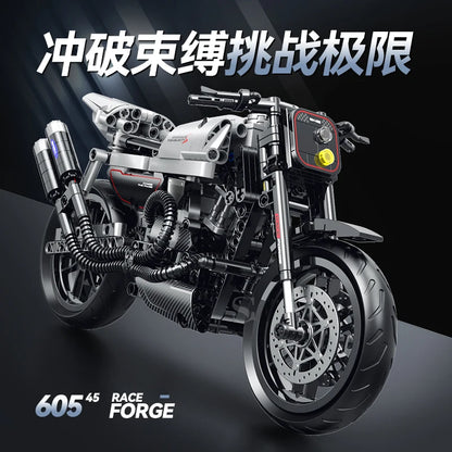 Motorcycle Building Blocks Set – 431pcs Chopper MOC Model Toy